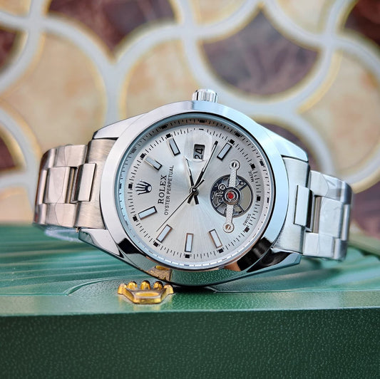 Luxury Stainless Steel Automatic Watch for Men – Silver Dial Premium Analog Watch