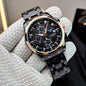 Luxury Black Chronograph Watch for Men | Premium Stainless Steel Sports Watch